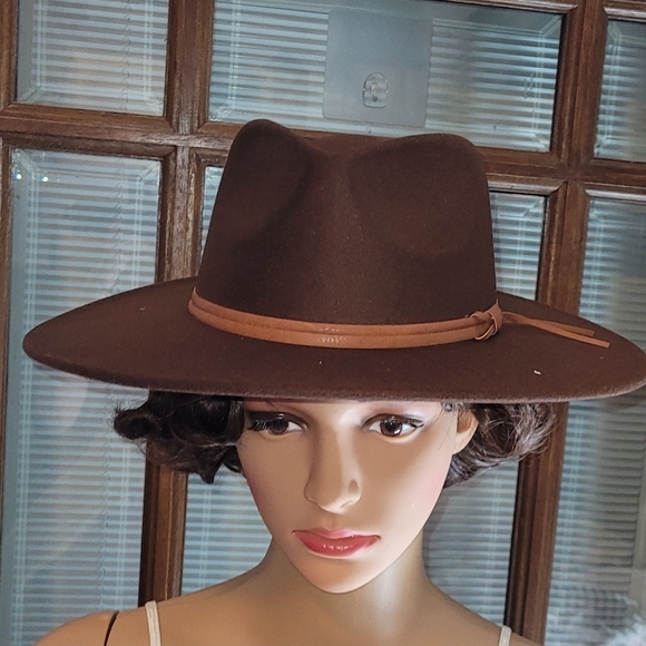 NWT Frye Women's Fedora Hat in Cappuccino - Picture 2 of 6